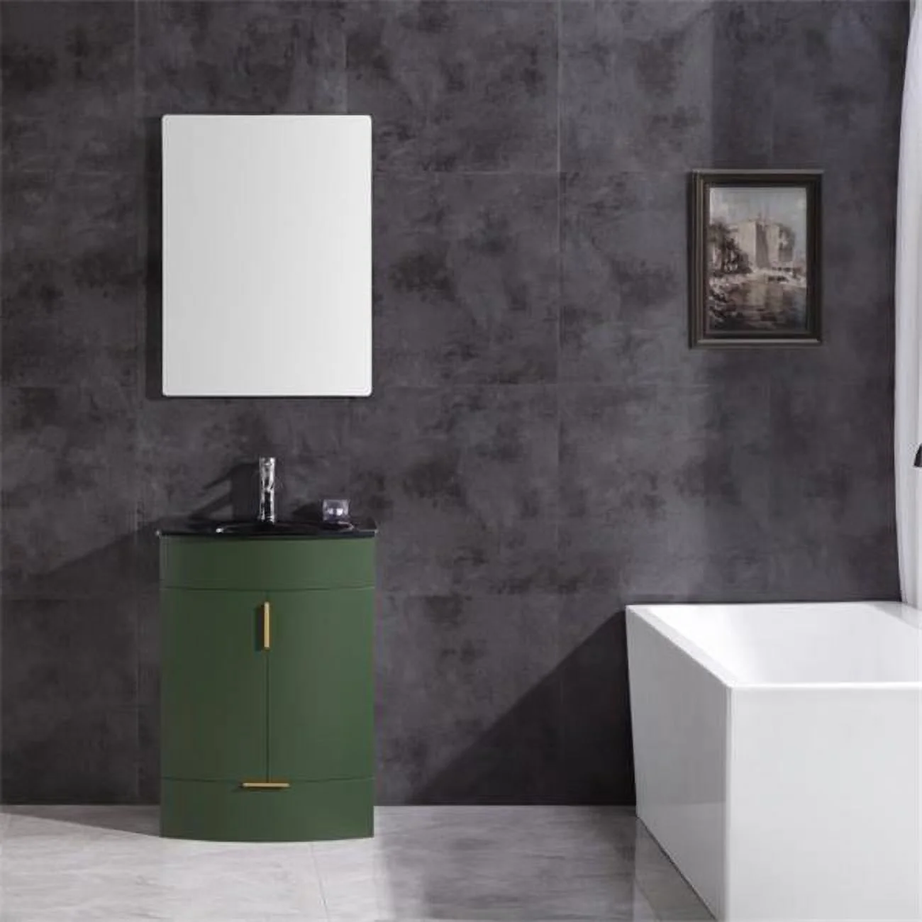 Legion Furniture WTM8130-36-VG-PVC 36 in. Bathroom Vanity, PVC - Vouge Green