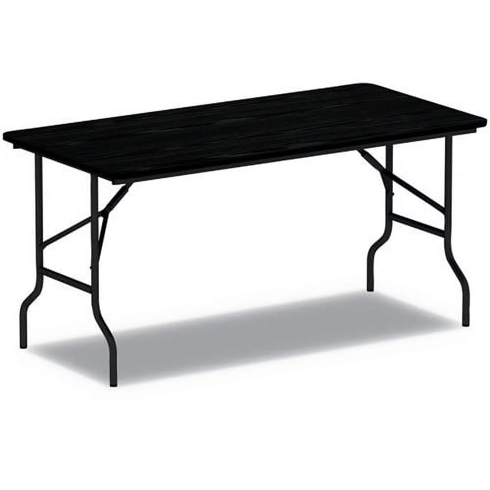 Alera ALEFT727218BK Wood 71-7/8 in. x 17-3/4 in. x 29-1/8 in. Folding Table - Black