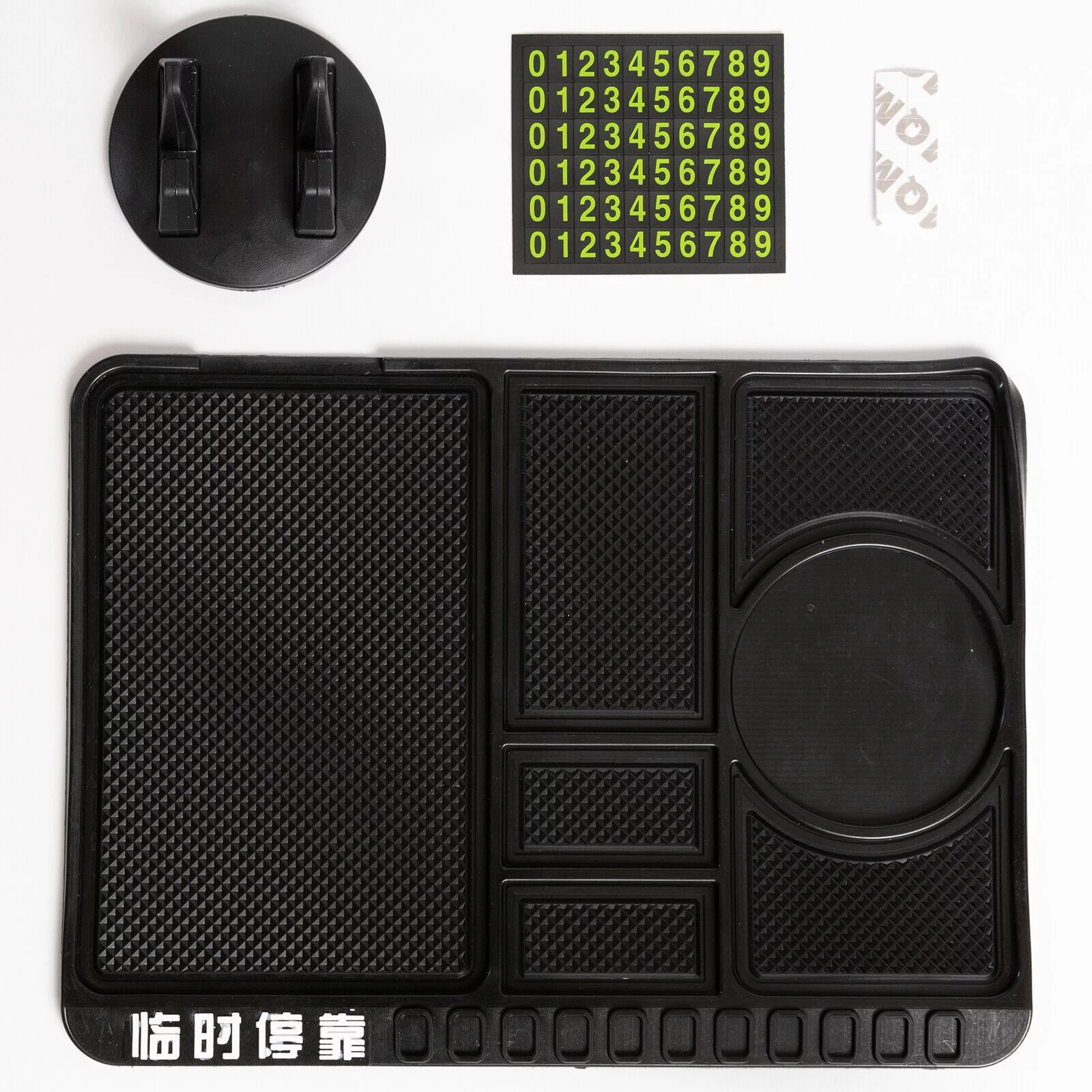 Anti-slip Non slip Car Dashboard Mat Keys Holder Pad Parking Phone Number Card