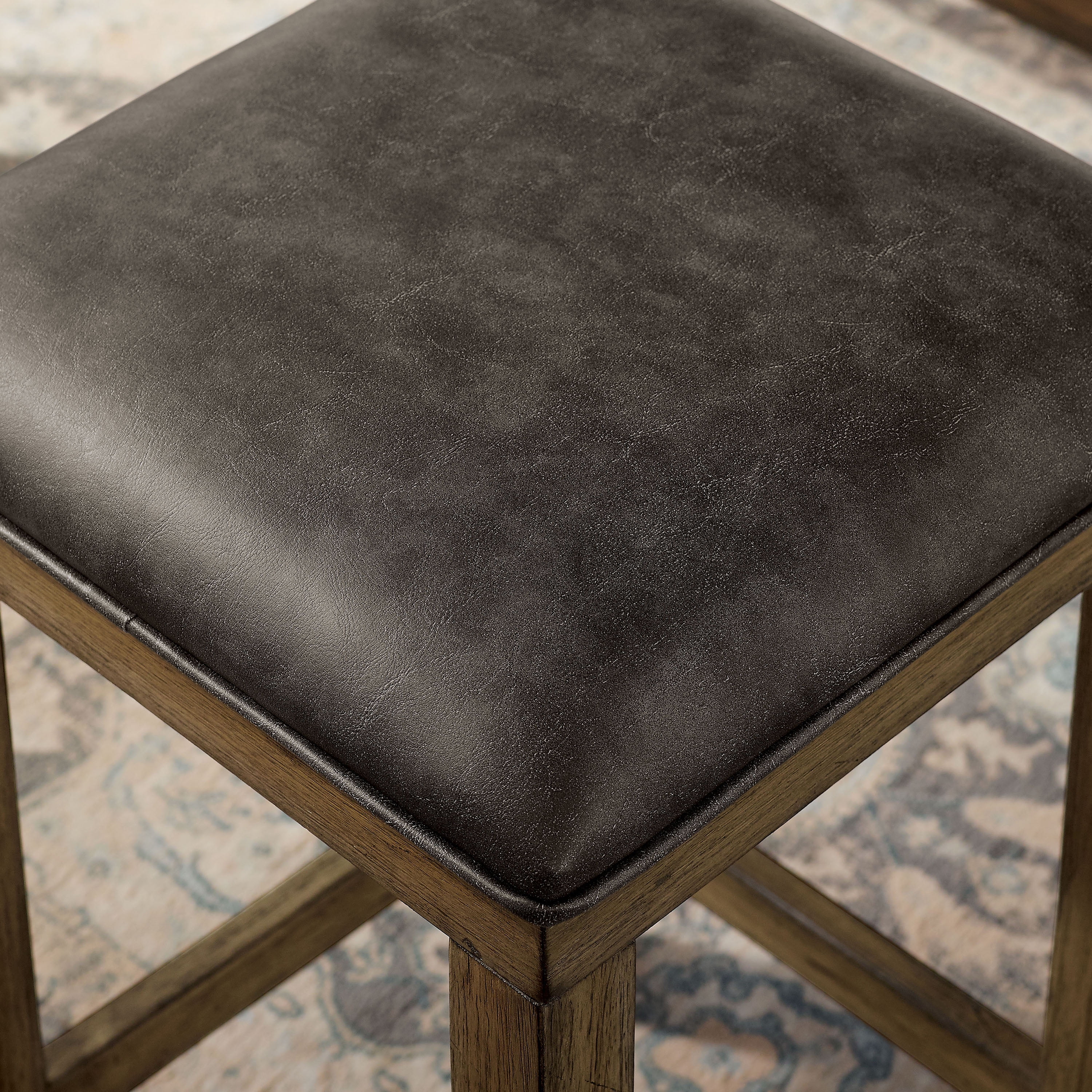 Furniture of America Kipp 4-Piece Counter Height Dining Set, Walnut and Gray