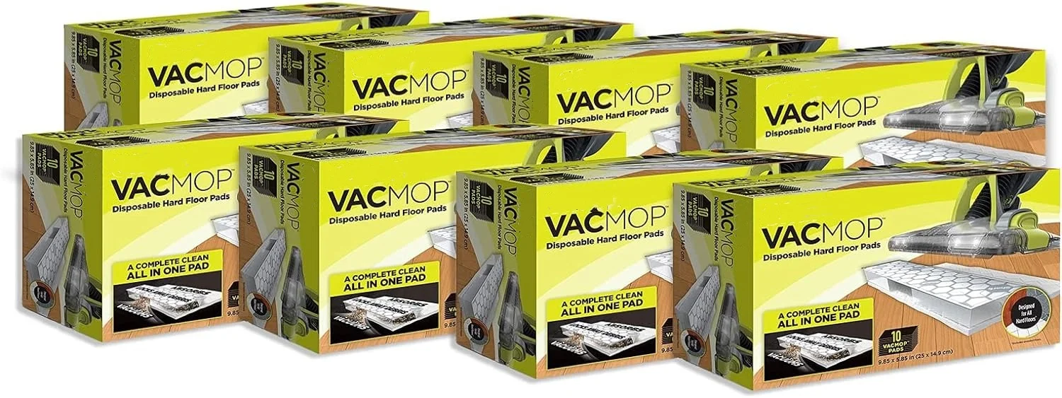 VACMOP Disposable Hard Floor Vacuum and Mop Pad Refills (80 ct.)