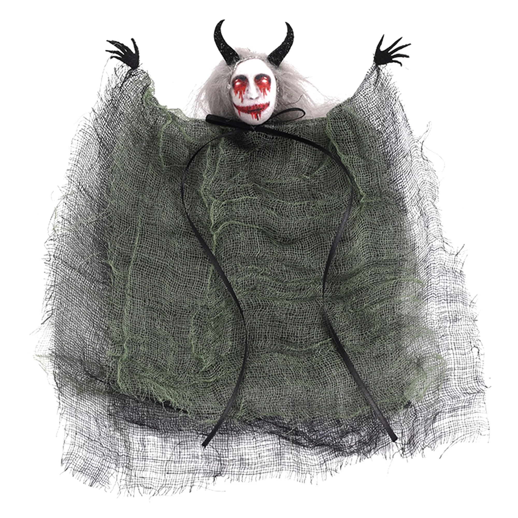 Halloween Hanging Decorations, Flying Demon Pumpkin Witch Ornaments Haunted House Props