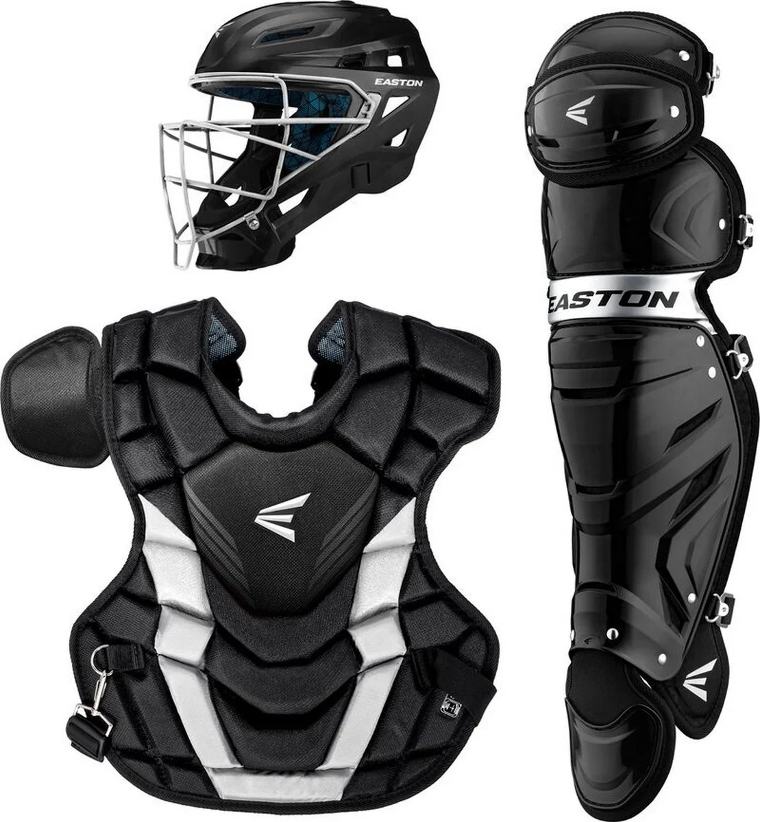 Easton Elite X Baseball Adult Catcher's Box Set | Black | ADULT