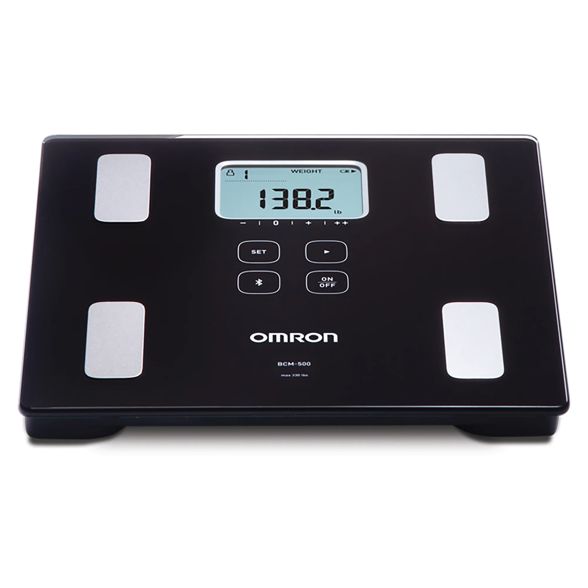 Omron 7 Series Wireless Upper Arm Blood Pressure Monitor and Body Composition 330-Lb. Capacity Bathroom Scale, BCM-500, BP7350