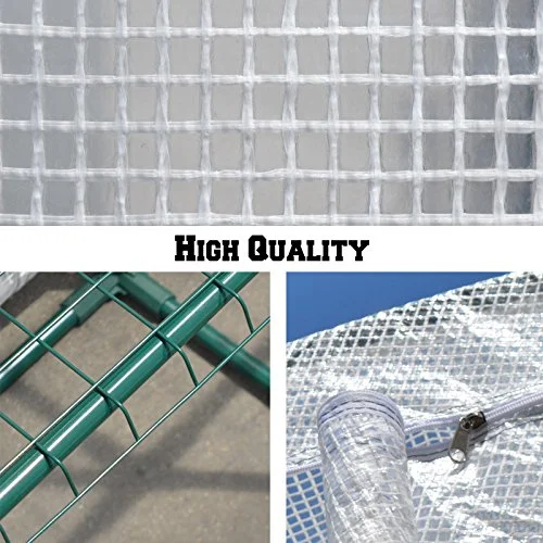 BenefitUSA Large Walk-in Wall Greenhouse 10x5x7'H with 3 Tiers/6 Shelves Gardening (White)