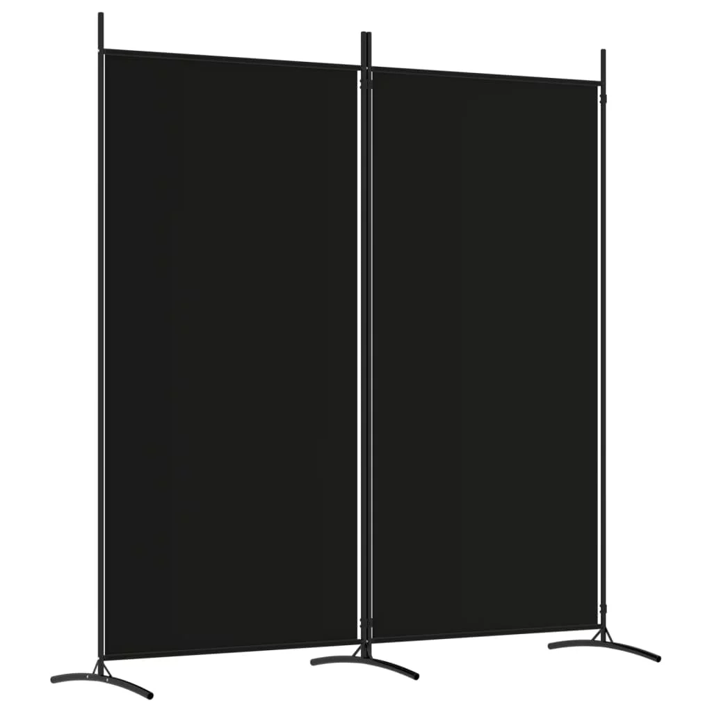Anself 2-Panel Room Divider Black 68.9
