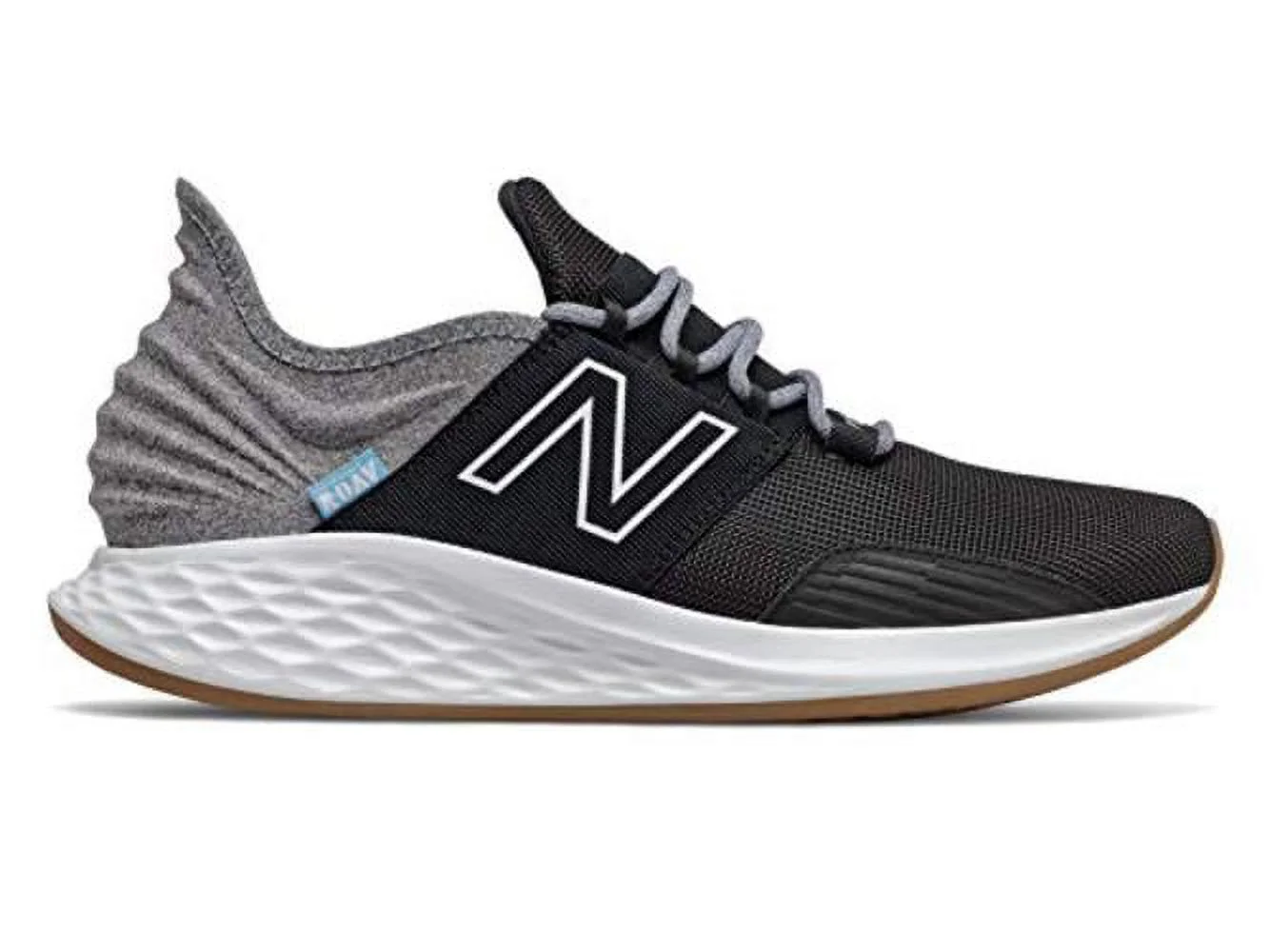 New Balance Men's Fresh Foam Roav V1 Sneaker, Black/Light Aluminum, 11.5 M US