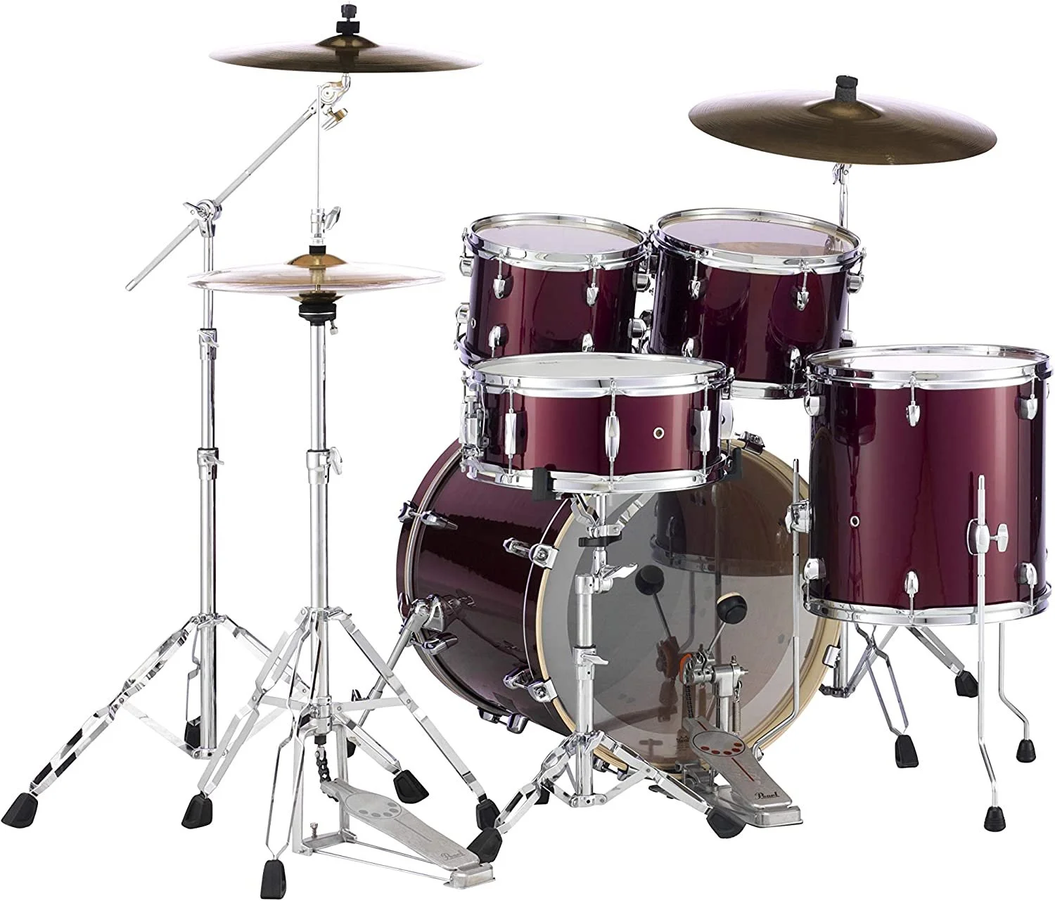 Pearl Export 5-pc. Drum Set w/830-Series Hardware Pack Cymbals not Included, Burgundy EXX725/C760