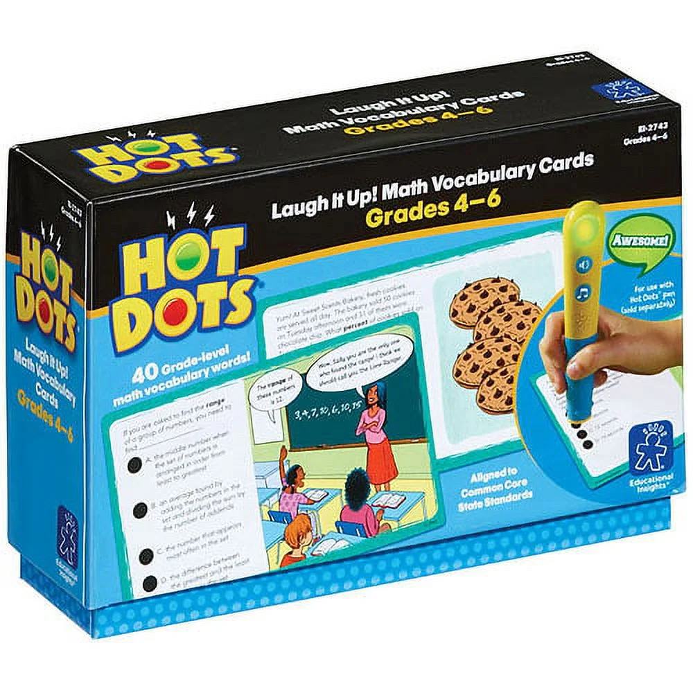 Educational Insights Hot Dots Laugh It Up! Math Vocabulary, Grades 4-6