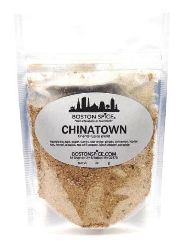 Boston Spice Chinatown Handmade Gourmet Oriental Asian Chinese Seasoning Blend Beef Chicken Poultry Steak Pork Barbecue Vegetables Popcorn Dips BBQ Smoked Grilling Baked Roast 1/2 Cup wt. 2.6oz/75g