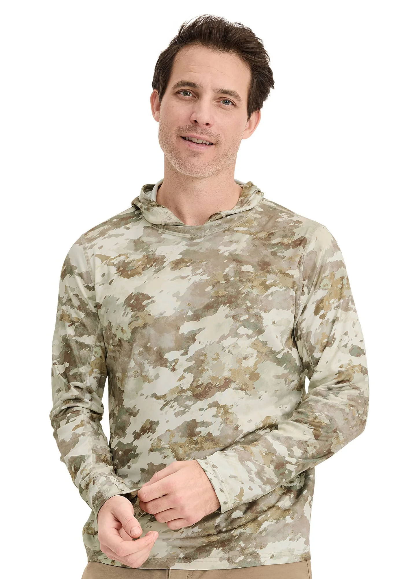 Jockey Men's Outdoors Long Sleeve Hooded Sun Shirt
