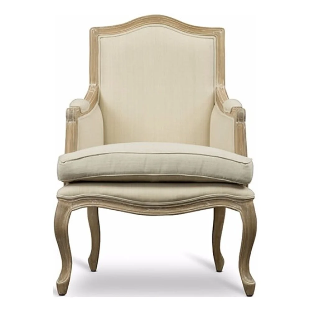 Baxton Studio Nivernais Wood Traditional French Accent Chair