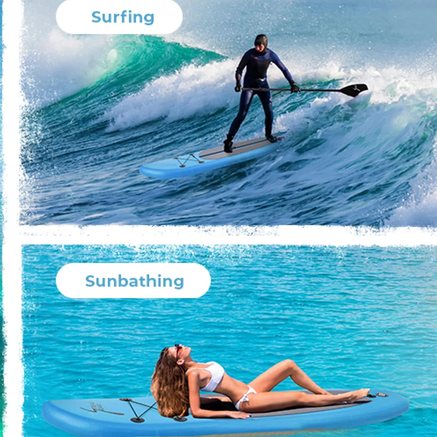 Increkid 10FT Inflatable Paddle Board Stand up Paddle SUP Board with Complete Kit