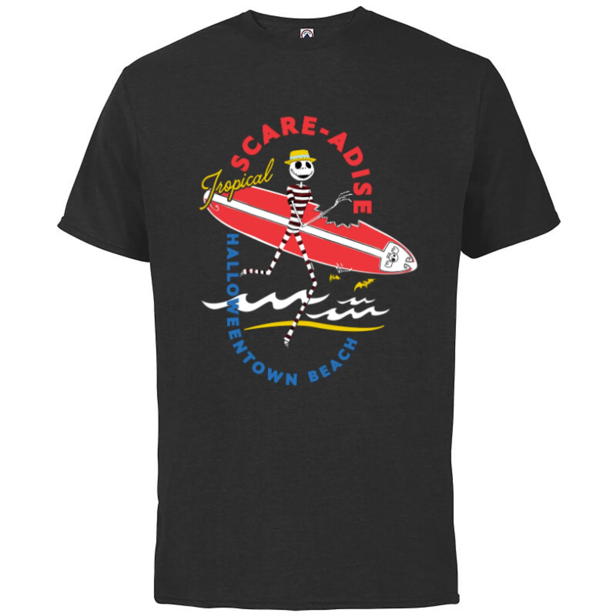 Disney The Nightmare Before Christmas Beach Scare-adise Jack - Short Sleeve Cotton T-Shirt for Adults - Customized-Black