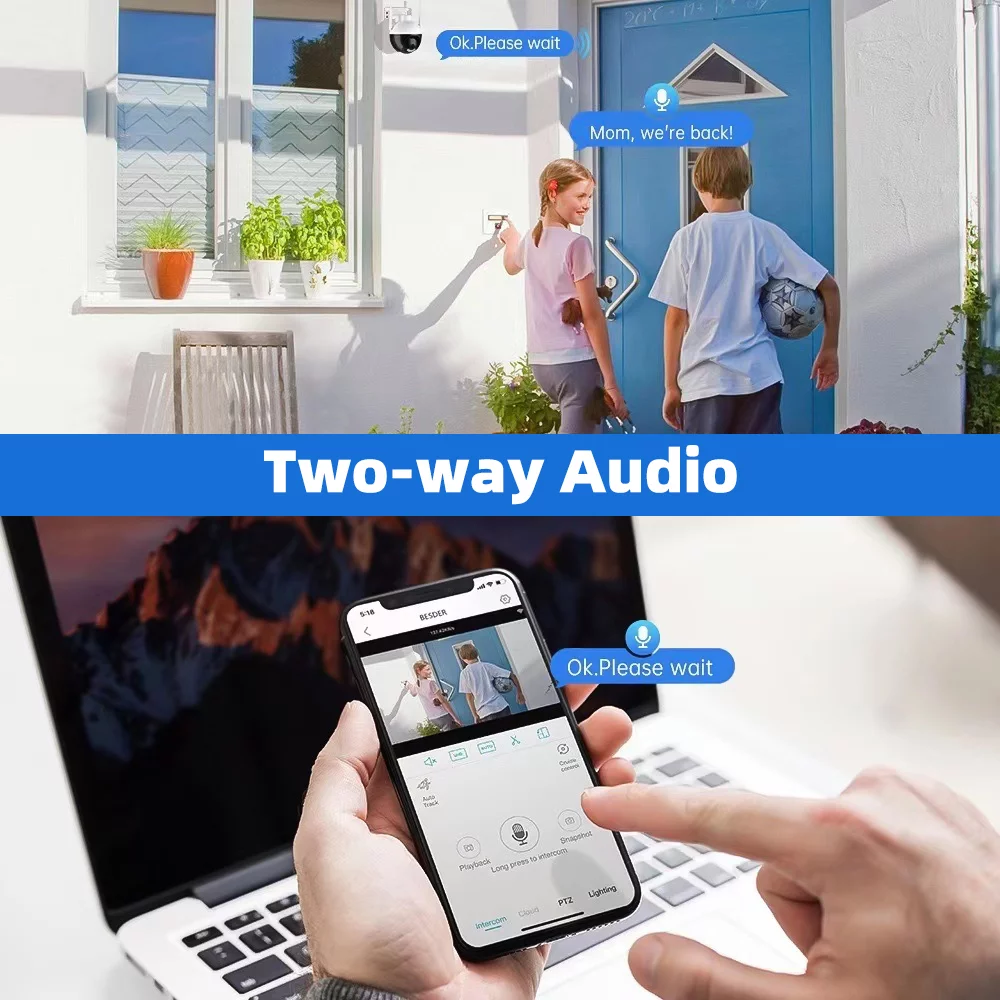 Security Camera,DFITO 5G Wi-Fi Home Security Camera System,2-Way Audio Night Vision, Waterproof