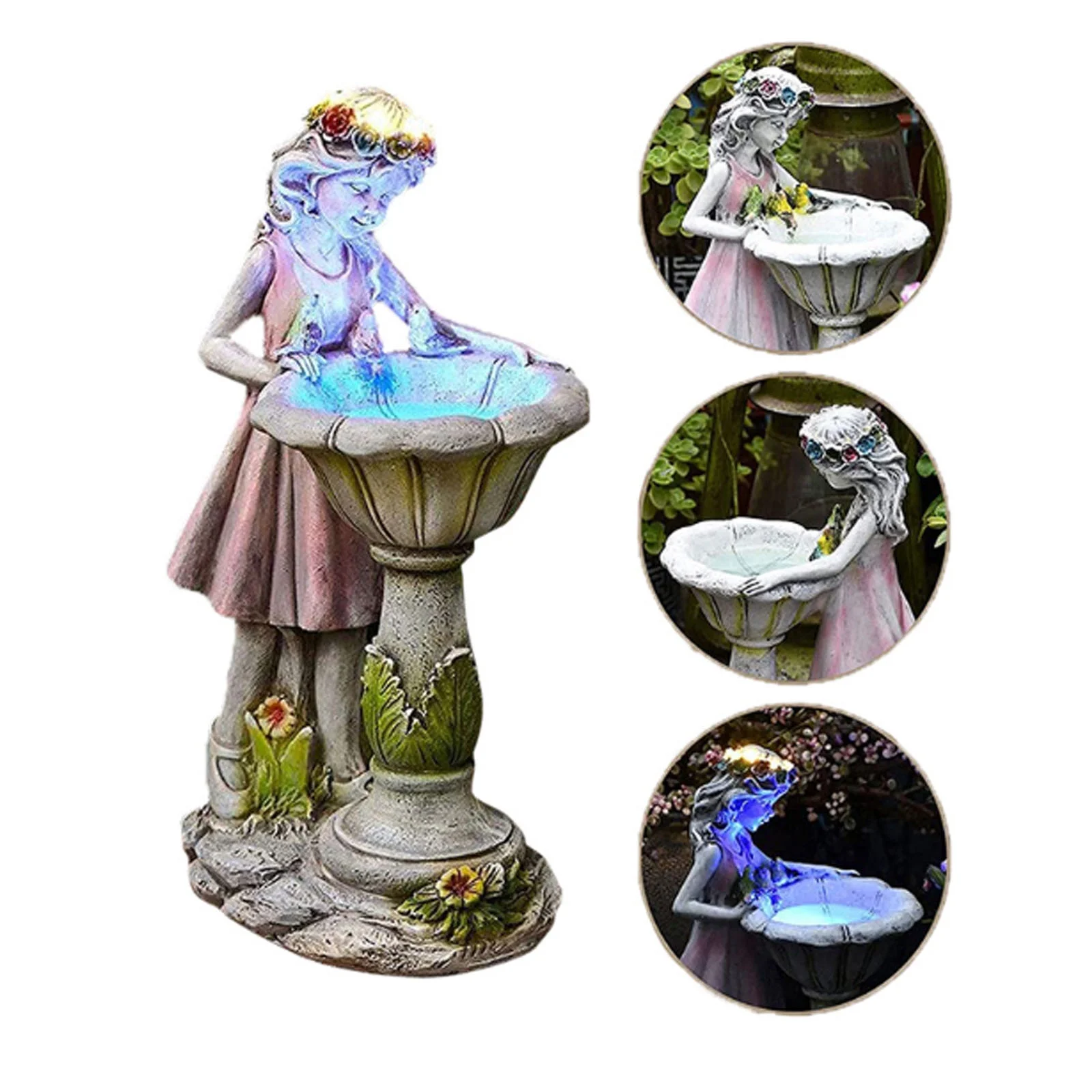 Garden Fairy Solar Light, Solar Resin Crafts, Outdoor Garden Decoration, Angel Girl Statue, Courtyard Decoration Lawn Garden Light