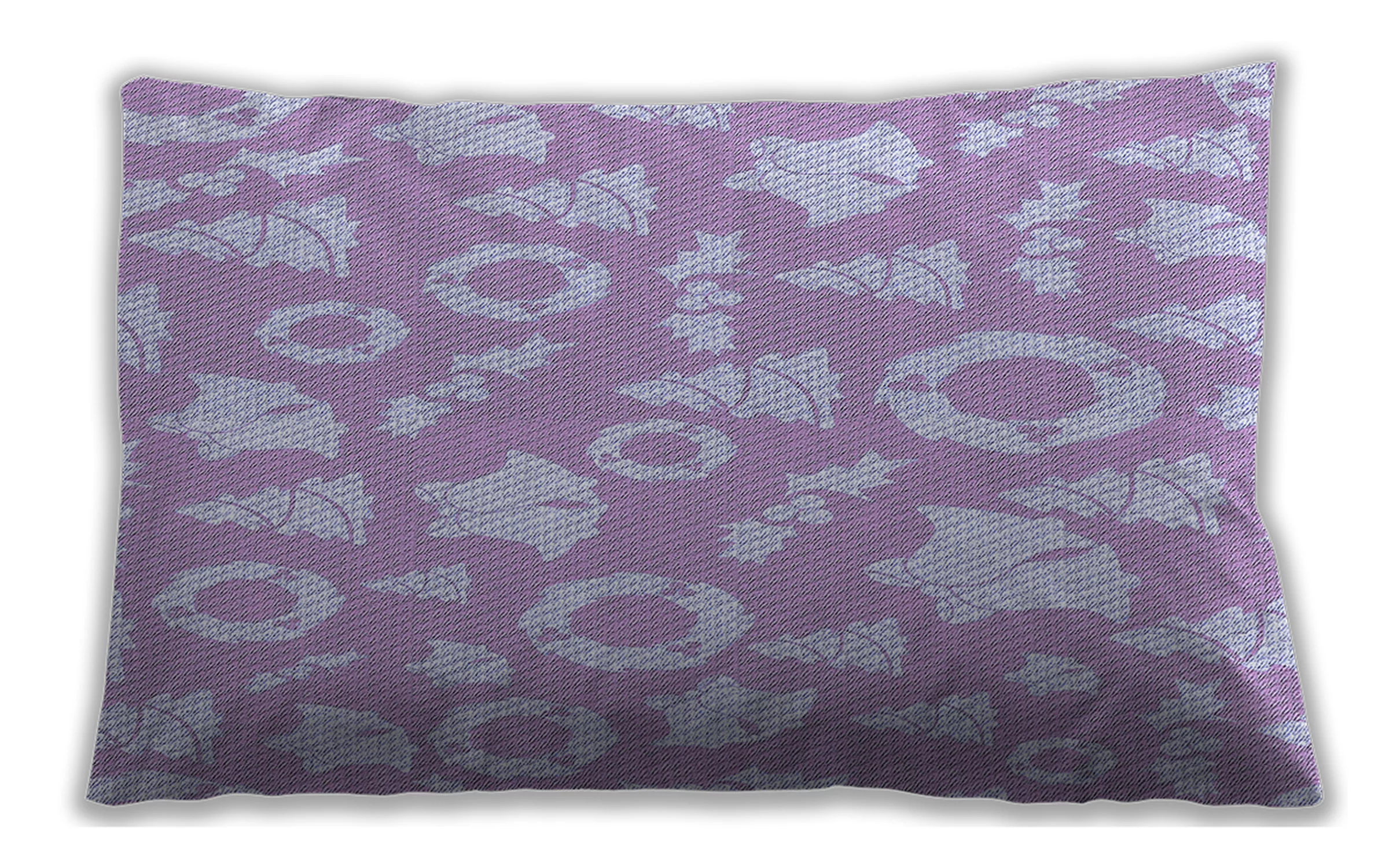 Ahgly Company Patterned Indoor Rectangular Tyrian Purple Lumbar Throw Pillow, 13 inch by 19 inch