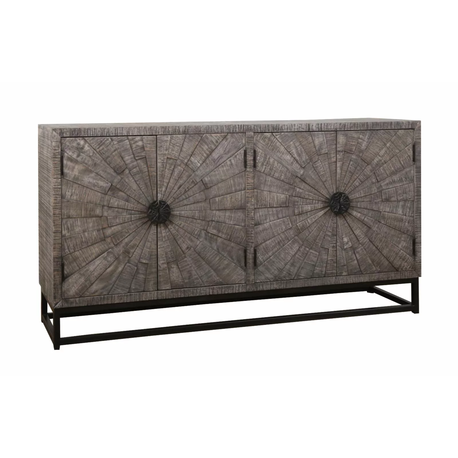 Coast To Coast Imports Spinner Brownish Grey Four Door Sideboard