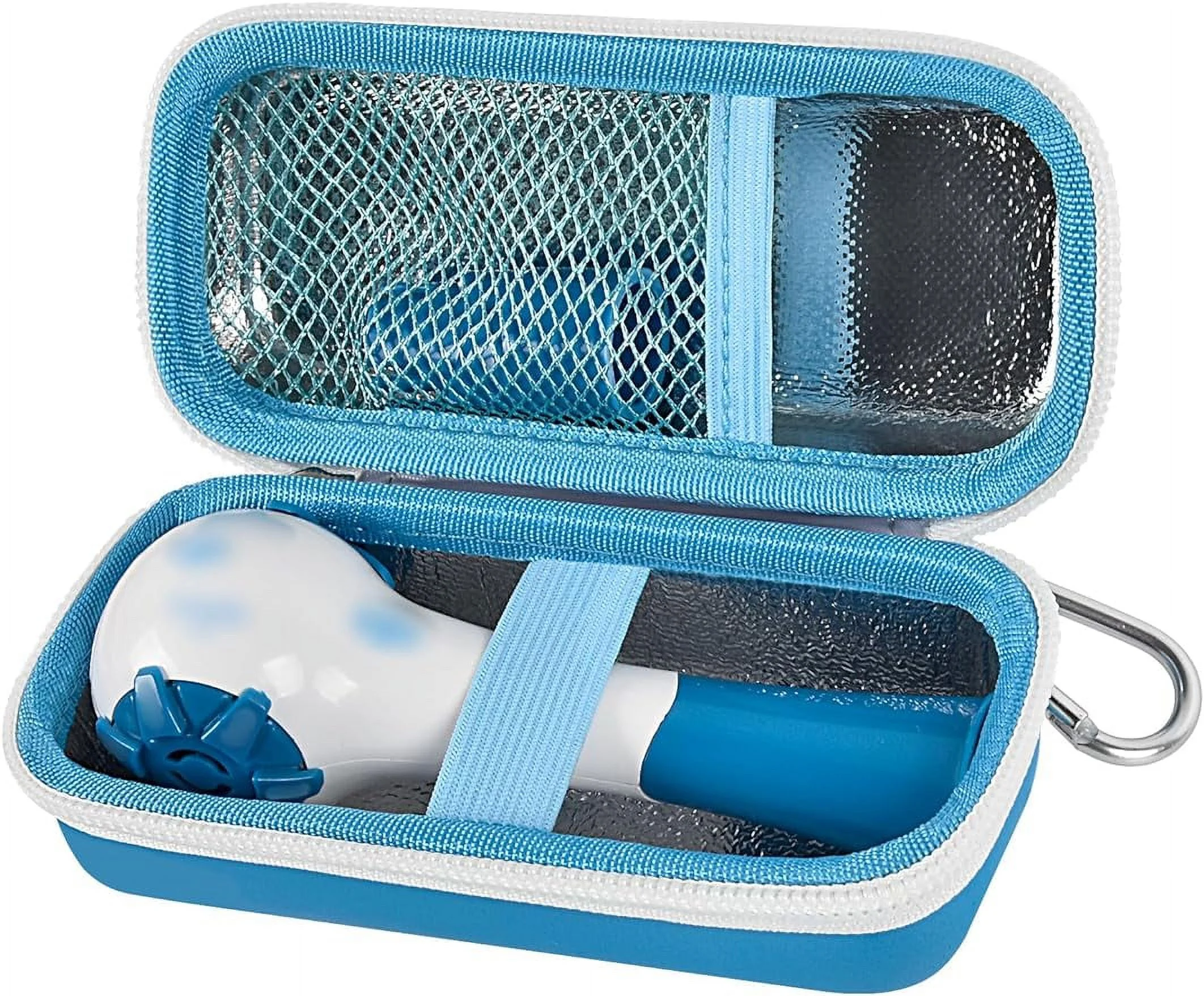 Boobowl Case Compatible with Natural Breathing Exercise Device, Hard Carrying Storage Bag with Tin Foil and Carabiner for Expiratory Muscle Trainer Accessories (Box Only)