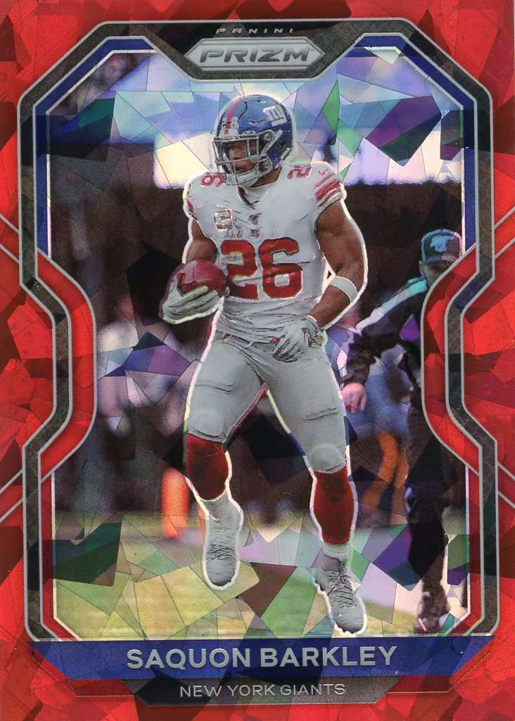 NFL 2020 Panini Prizm Single Card Red Cracked Ice Saquon Barkley #160