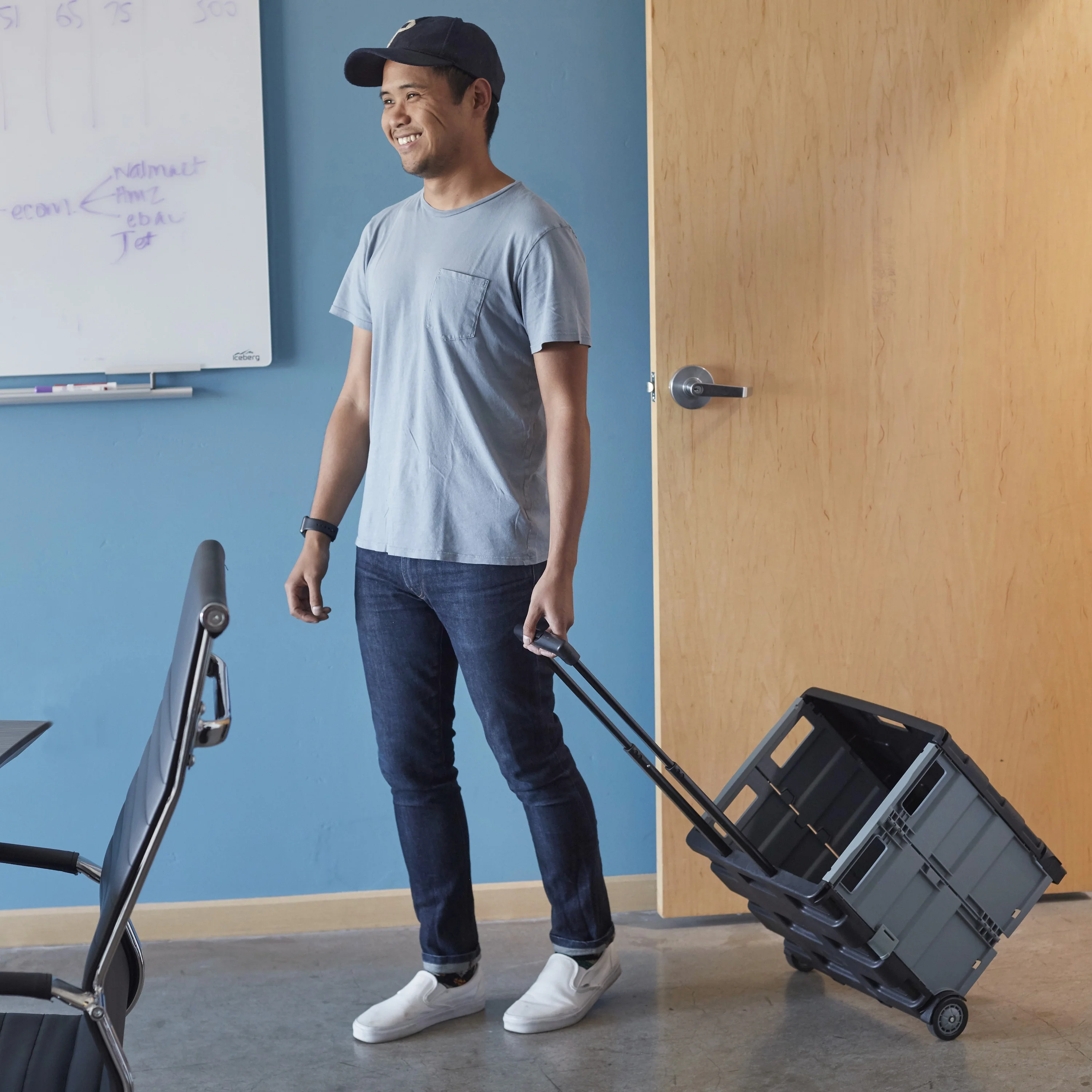 ECR4Kids Universal Rolling Cart, Black