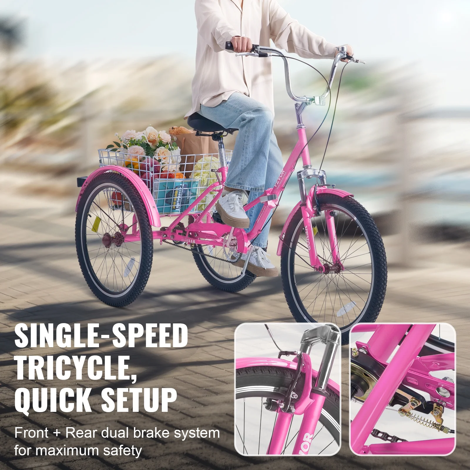 SKYSHALO Folding Adult Tricycle 26