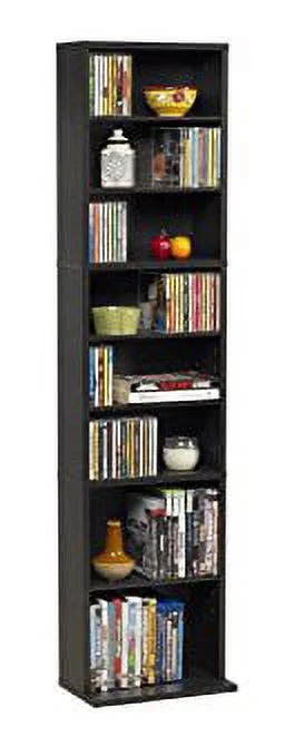 Atlantic Summit Adjustable Media Cabinet - Holds 261 CD's, 114 DVDs, 132 Games PN74735727 in Espresso
