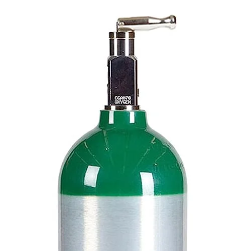 New Medical Oxygen Cylinder with CGA870 Toggle Valve - D Size 14.6 cf (MD)
