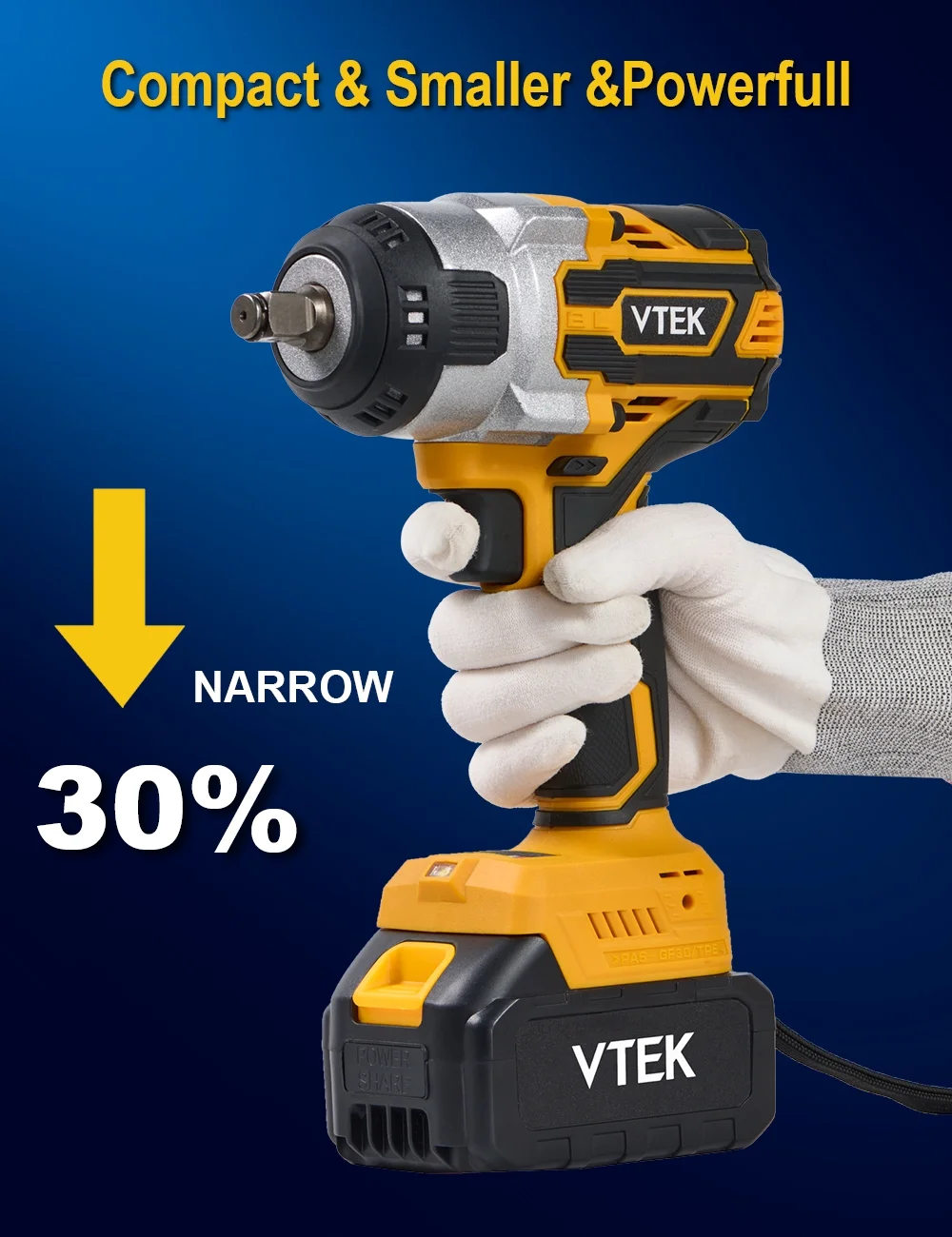 Brushless Cordless Impact Wrench, 1/2 Impact Wrench Max Torque 900N.m,663Ft-lbs Impact Gun High Torque Impact Wrench Electric Impact Wrench for Car Tiers