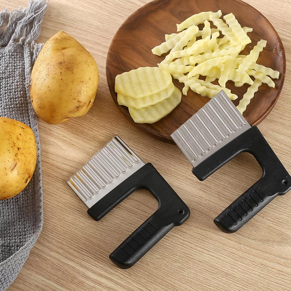 Wave Cutter Stainless Steel Potato Cutter Fruit Vegetable Salad Cutter Tool for Vegetables Potatoes Onions