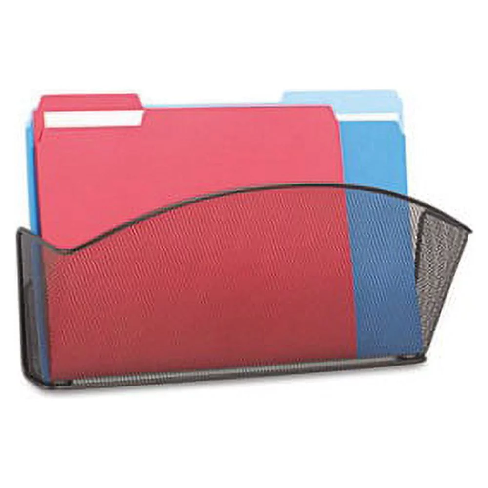 Onyx Steel Wall Pocket Legal, Black 15 x 3 x 9