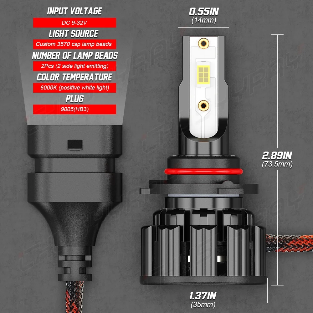 6x For Kia Forte 2017-2018 LED 9005 H7 Headlight & H11/H8/H9 Fog Light Combo Bulbs Kit，CHUSYYRAY