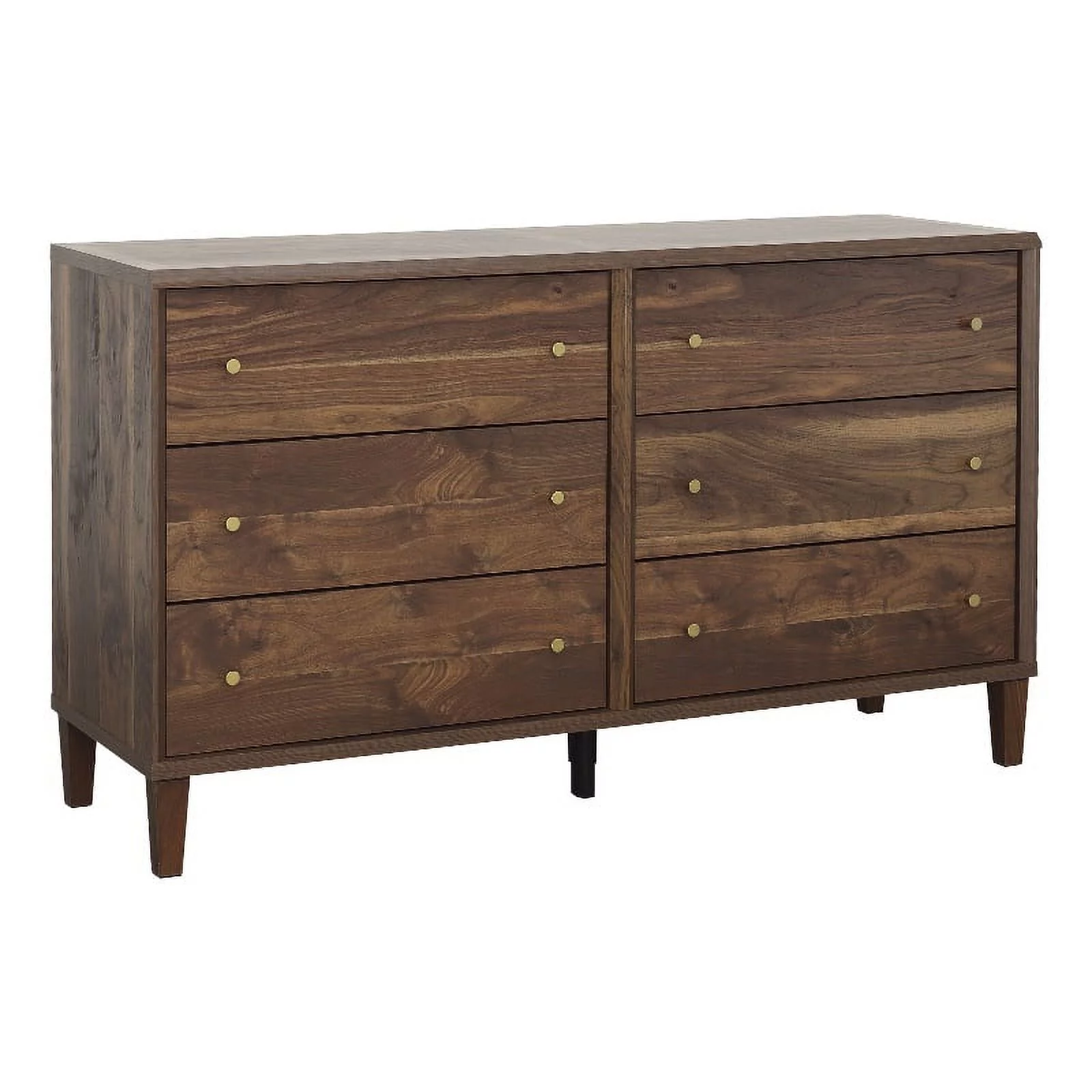 Sauder Willow Place ® 6-Drawer Bedroom Dresser in Grand Walnut