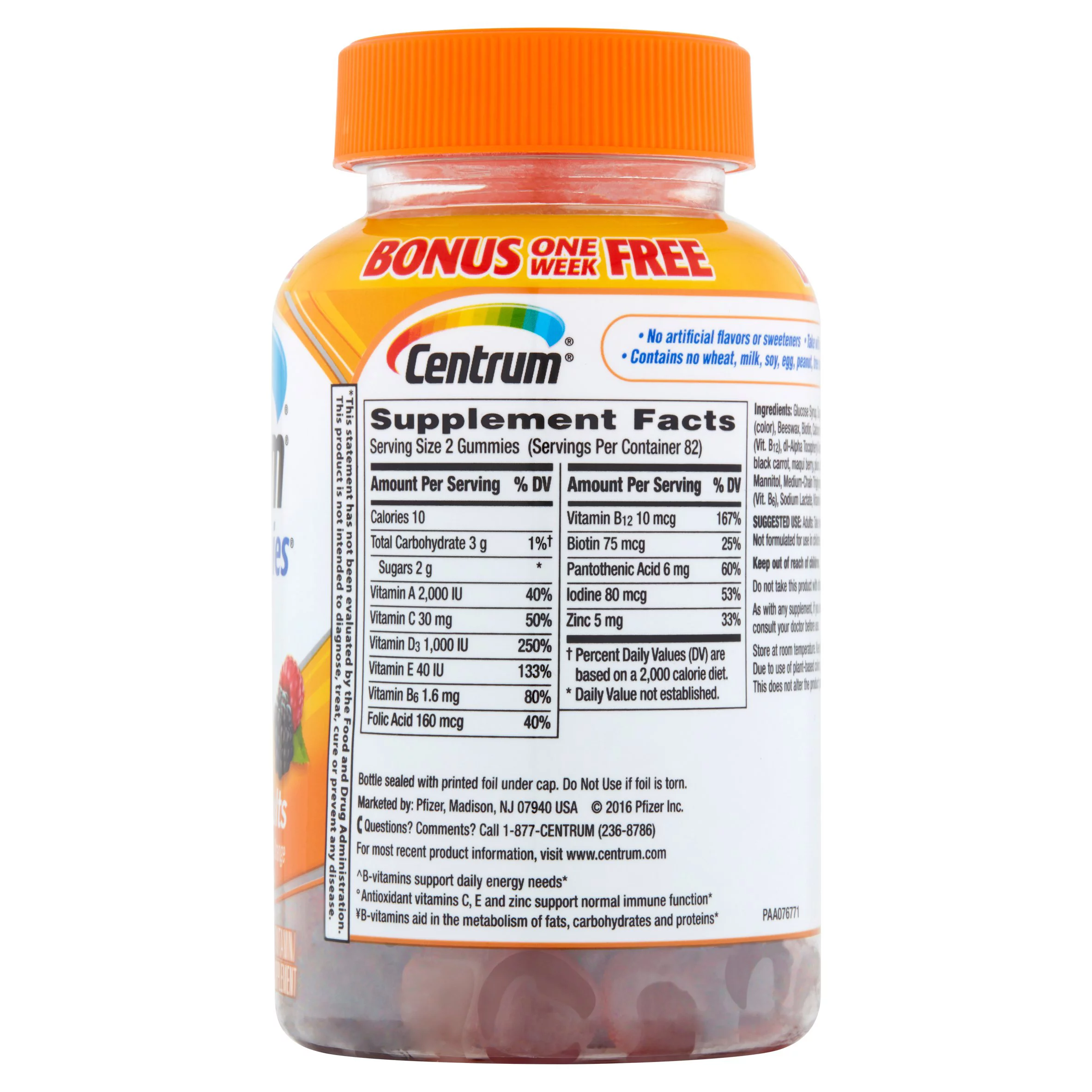 Centrum MultiGummies Adult Multivitamin Gummies, 164 Ct
