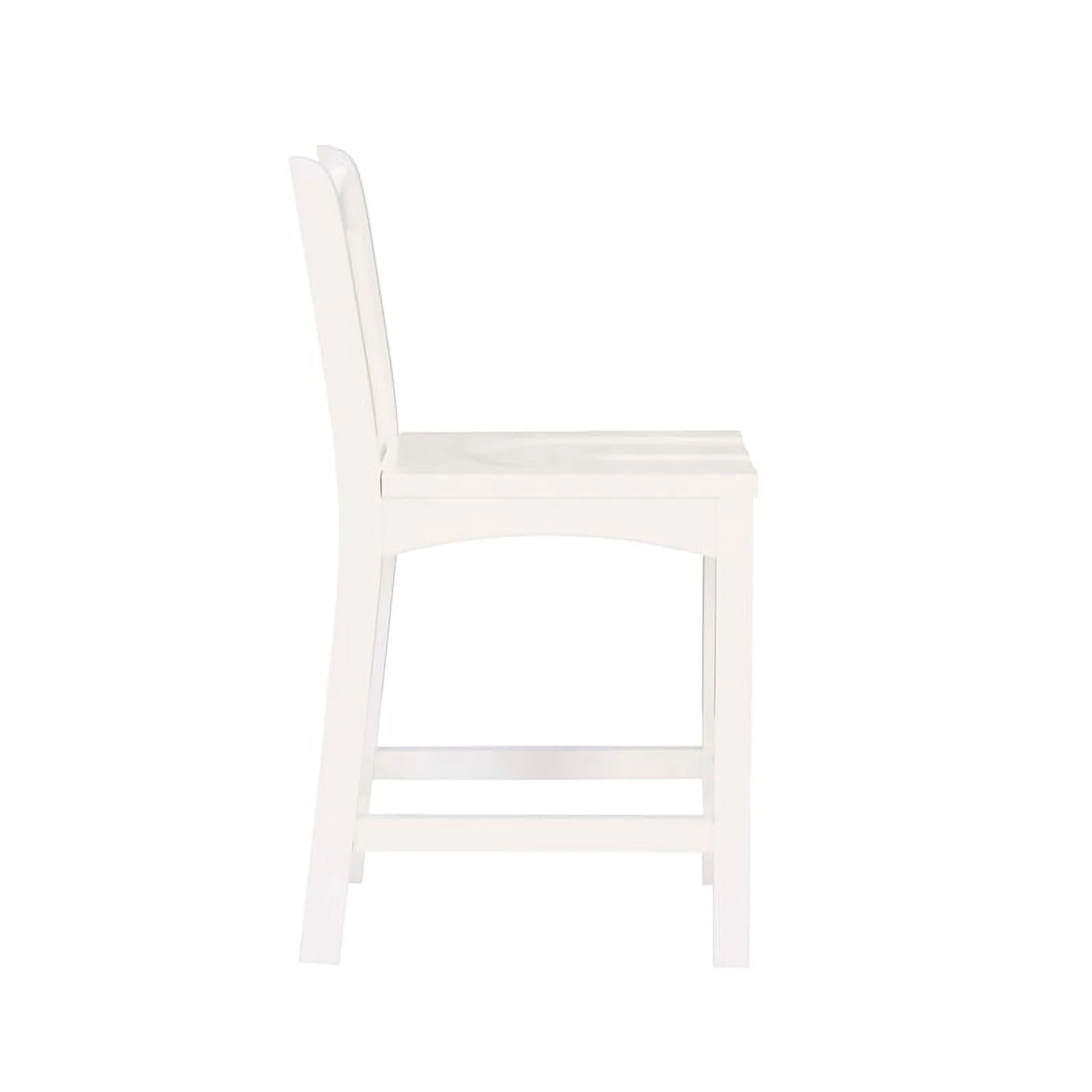 Linon Malvern Solid Wood Commercial Grade Set of Two Counter Stools in White