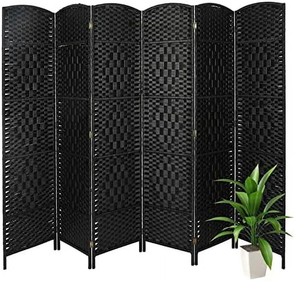 HYHBIBOOM 4 Panel Room Dividers  5.2 Ft Width Wood Partition Room Dividers Wall Wooden Folding Privacy Screens Foldable Panel Wall Divider for Office Restaurant  Light Grey