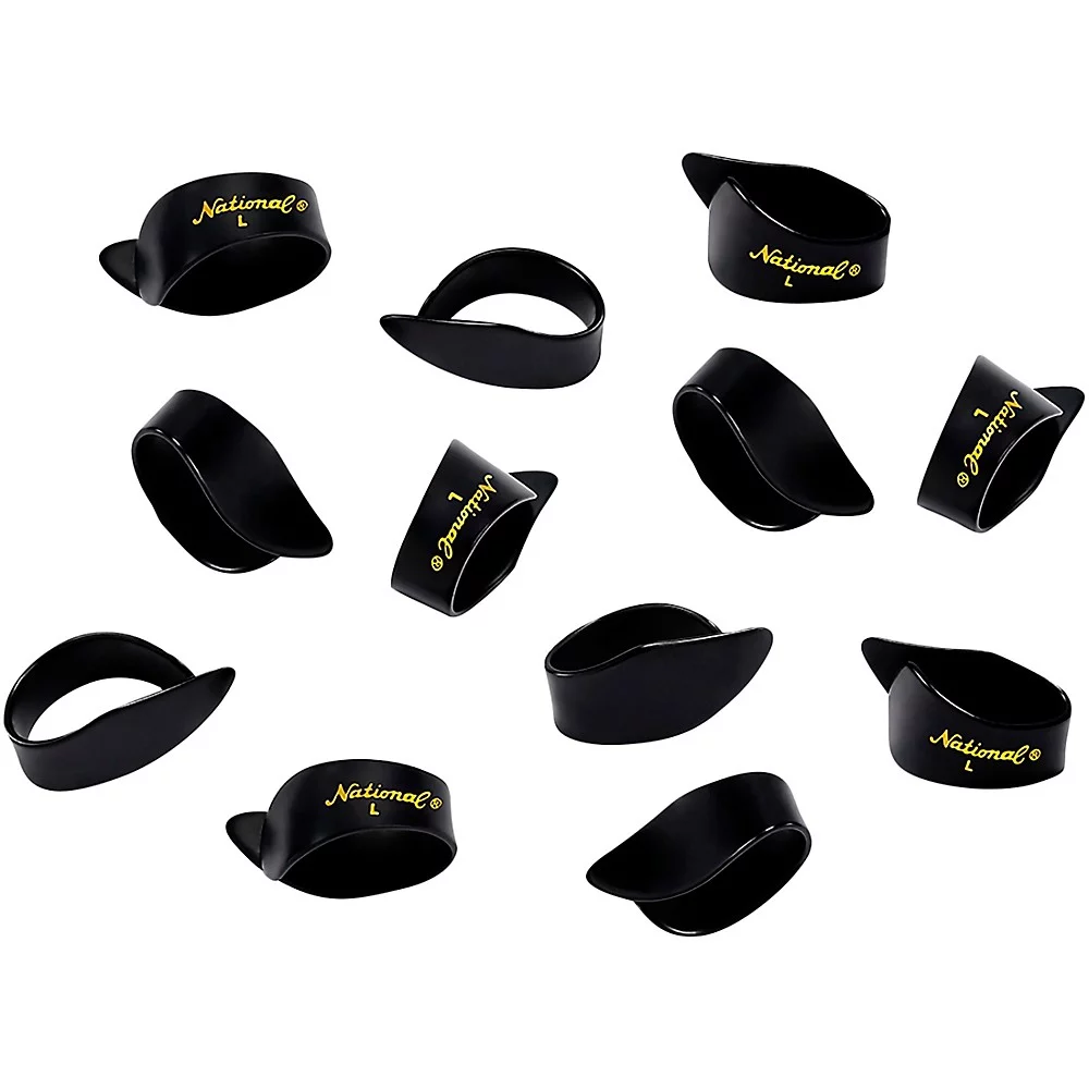 D'Addario National Thumb Pick, Large Black Celluloid 12-Pack