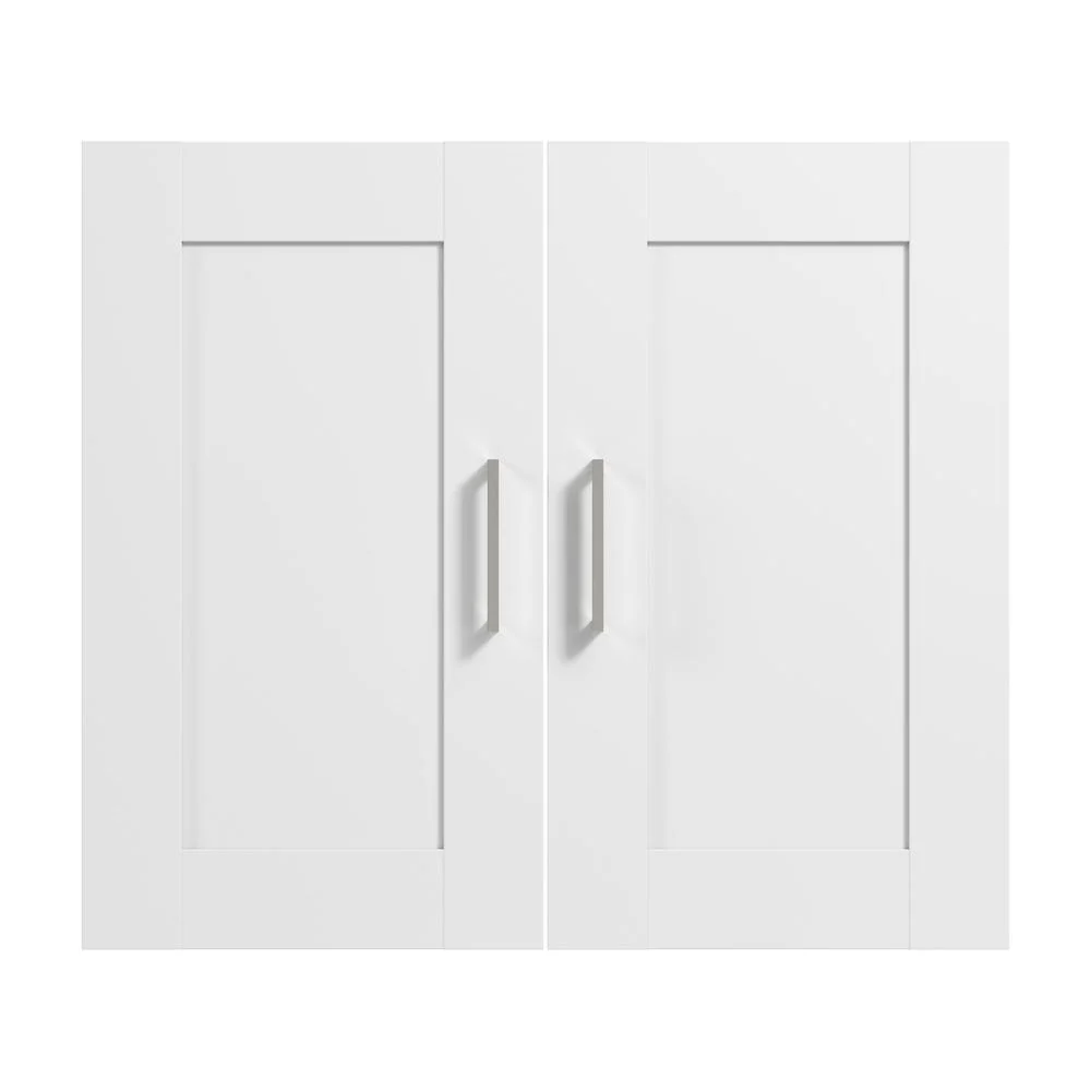 Hampton Heights 2 Door Set for 48W Bookshelf in White - Engineered Wood