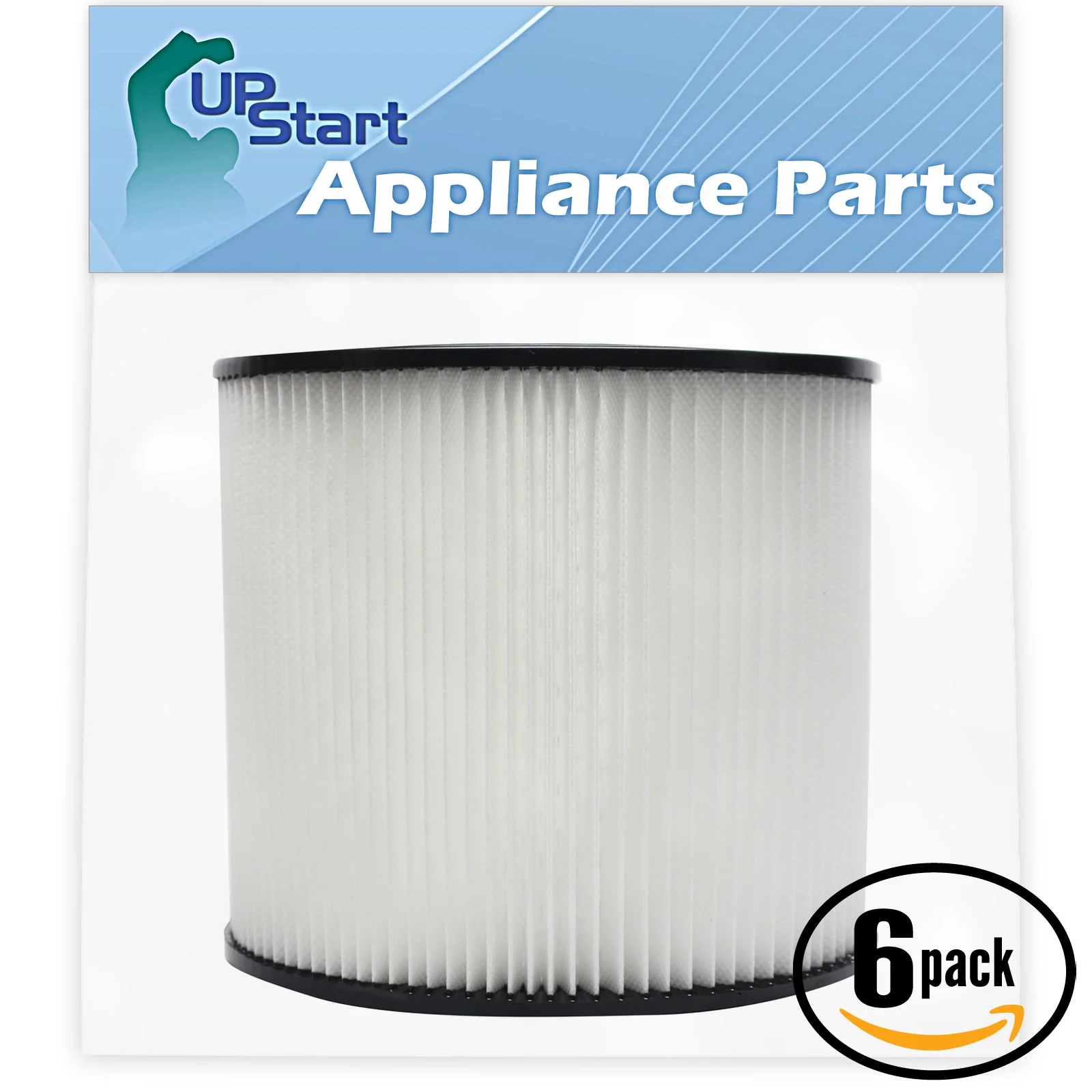 6-Pack Replacement Shop-Vac Hardware Store Wet/Dry Vac BLB650C Vacuum Cartridge Filter - Compatible Shop-Vac 90304 Cartridge Filter