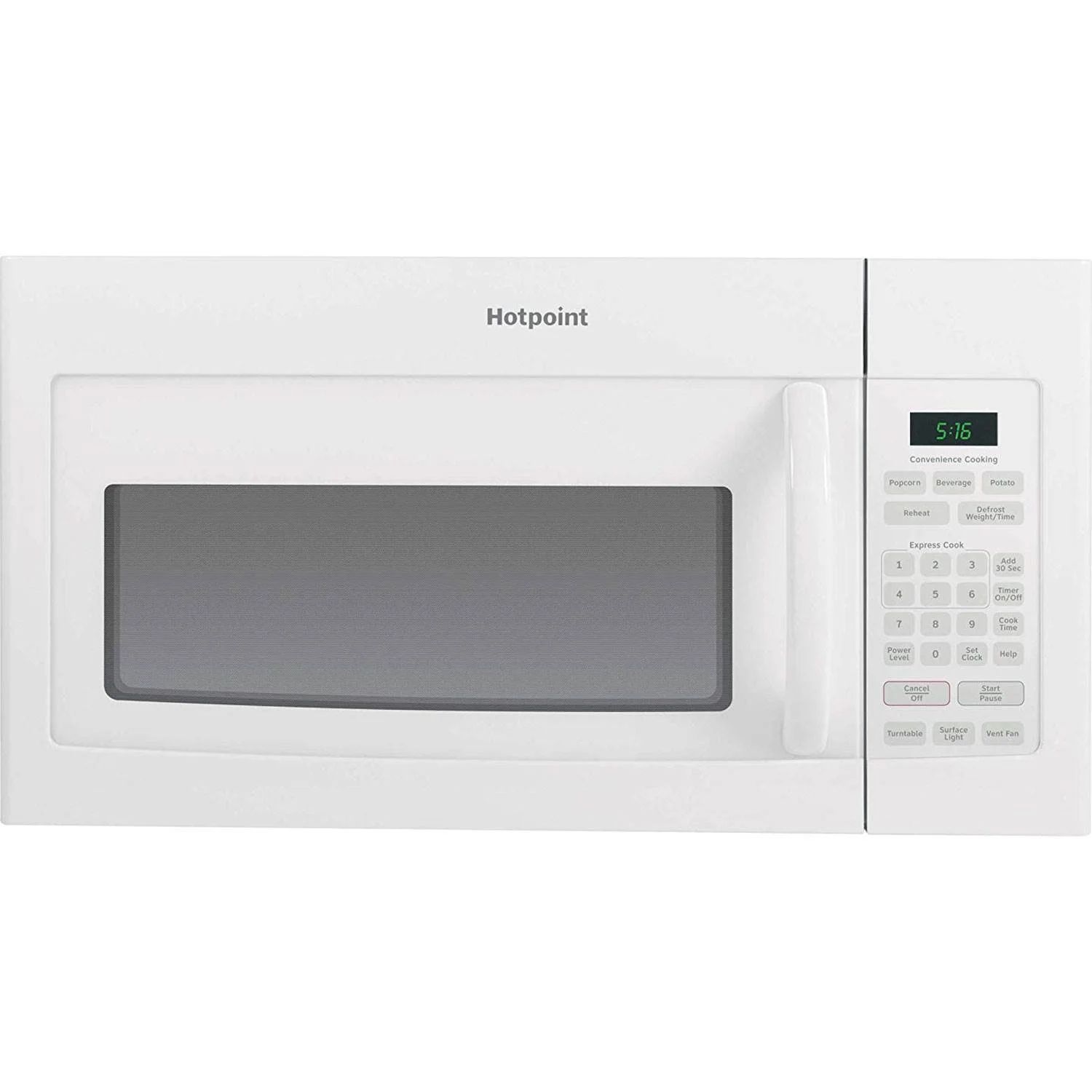 Hotpoint 1.6 Cu.Ft. Over-The-Range Microwave Oven, White, 950 W