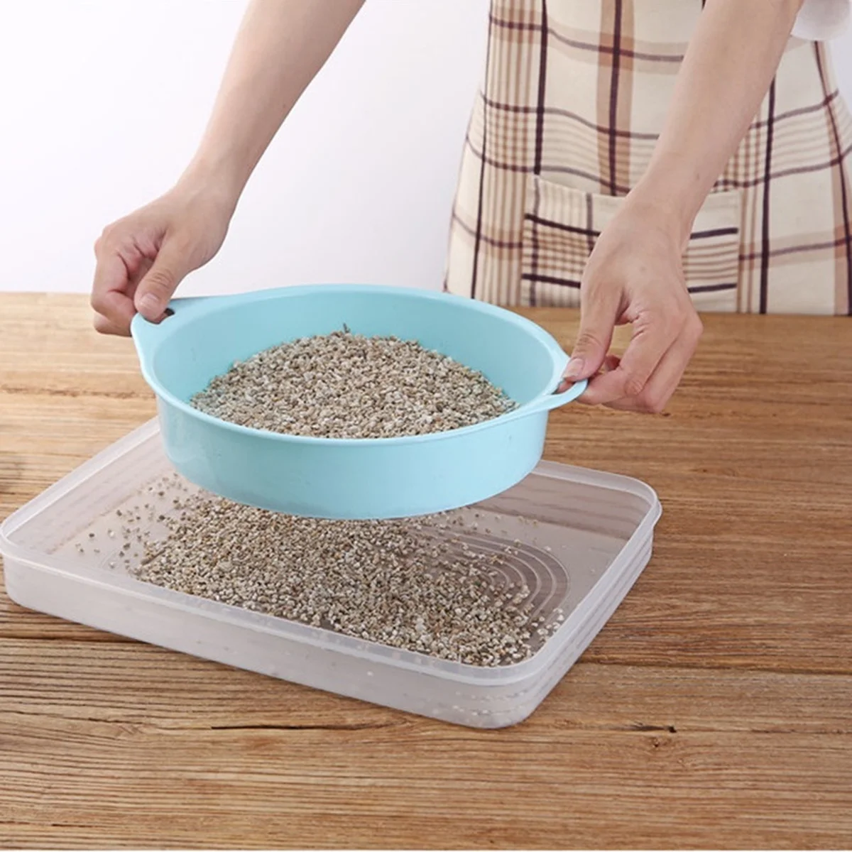 OUNONA Sifter Garden Soil Sieve Mesh Compost Sifter Pan Toolsets Sand Screen Sifting Mini Sieverocks Hand GardeninRound Tools