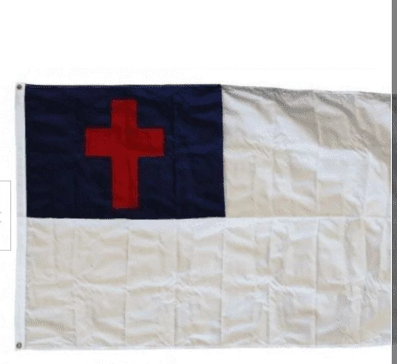 4x6 Embroidered Sewn Christian Cross Nylon 300D Flag 4'x6' Banner grommets
