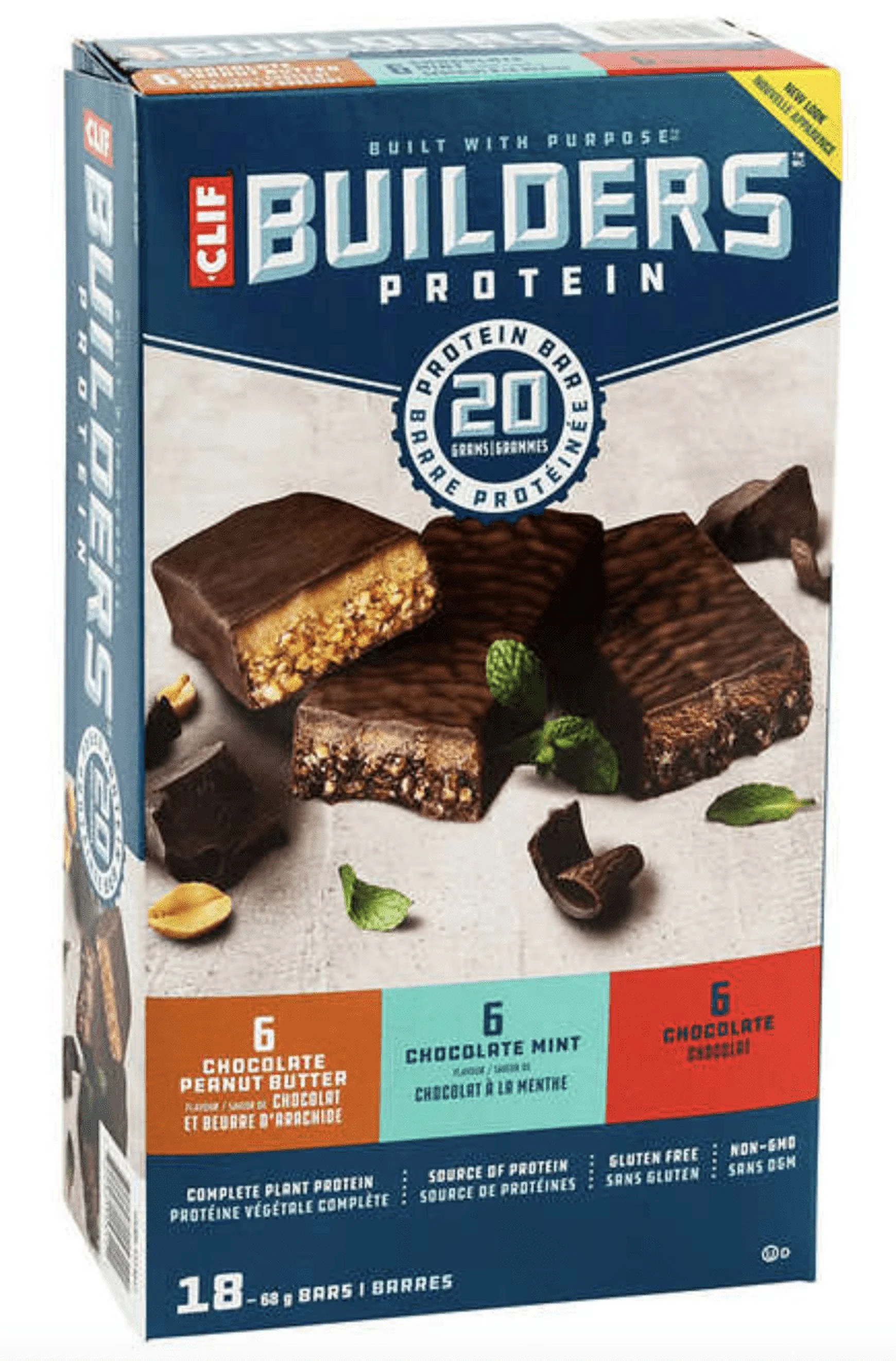 Clif Bar Builders Protein, 18-count Variety Pack