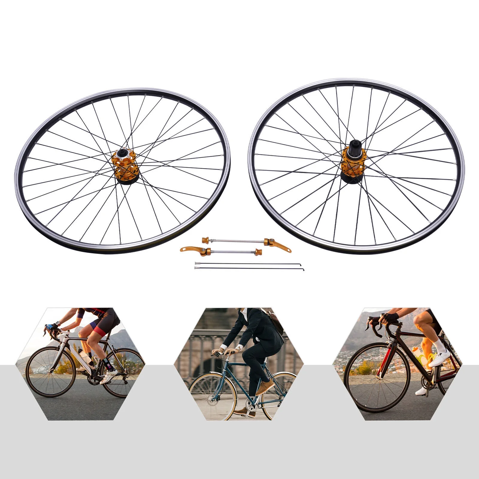 ZhdnBhnos MTB Mountain Bike Wheelset 29 inch Quick Release Bicycle Front Rear Wheels Set Aluminum Alloy Rim Disc Brake Fit 7-11 Speed Cassette