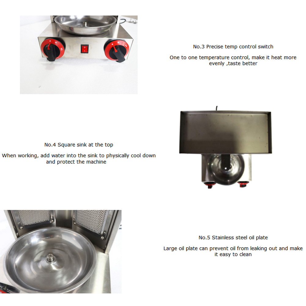 PreAsion Shawarma Machine Gas Kebab Gyro Grill Machine Doner Kebab Machine Vertical Broiler Gyro Machine