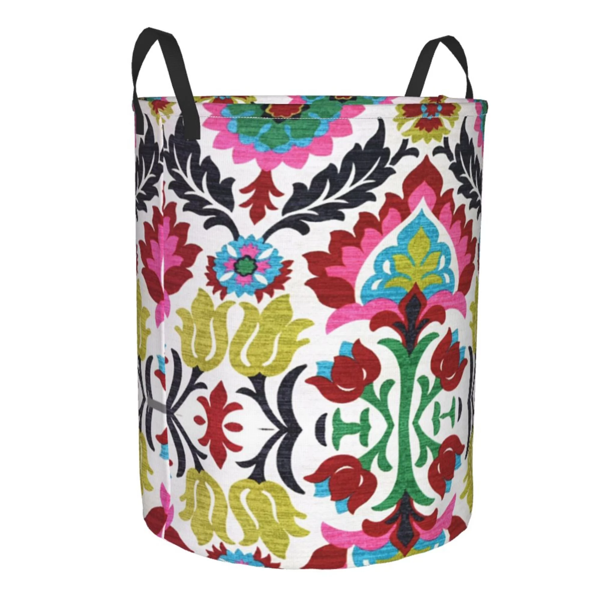 Flowers Laundry Basket Organizer Collapsible -Dirty Clothes Hamper for Bathroom Kids Girls Boys Laundry Hamper Pink