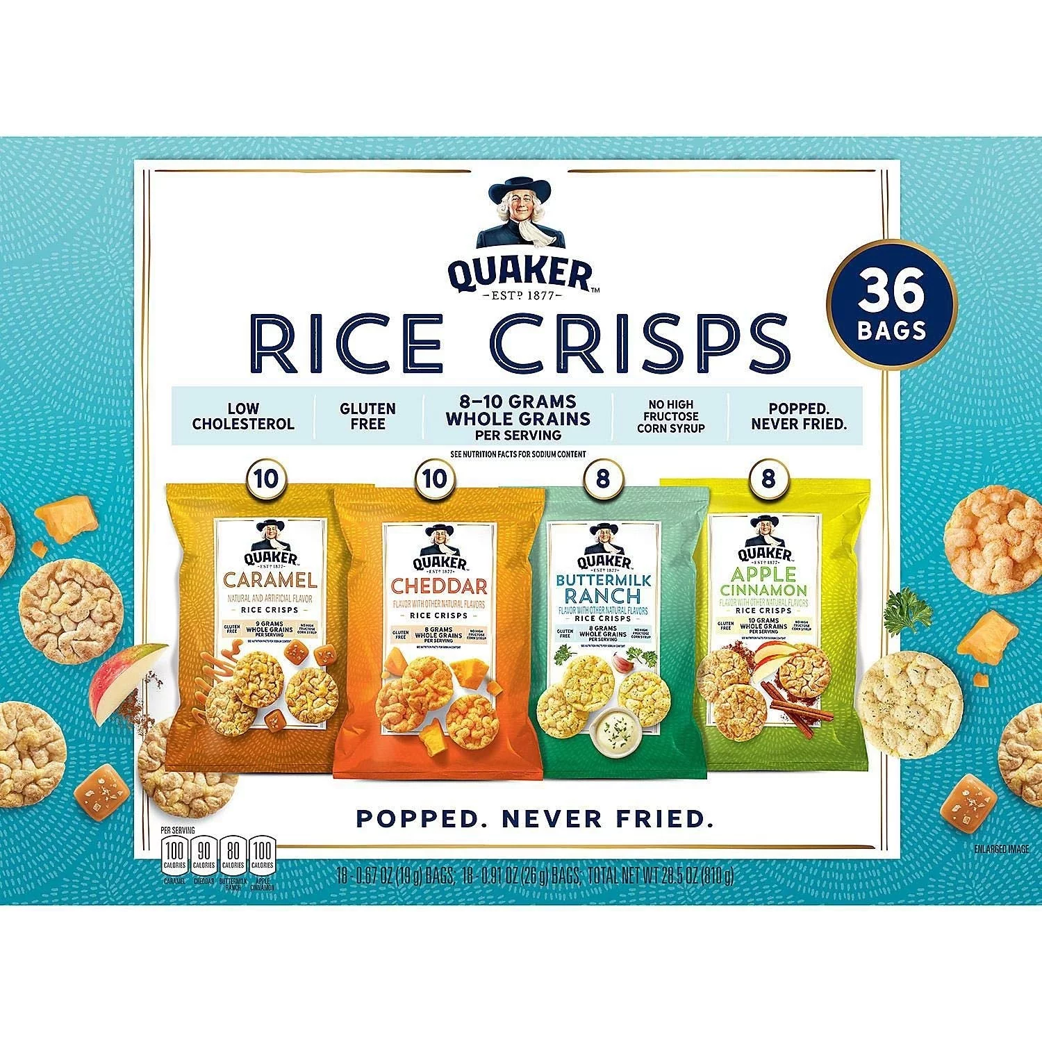 Quaker Rice Crisps Variety Pack (36 Pack)