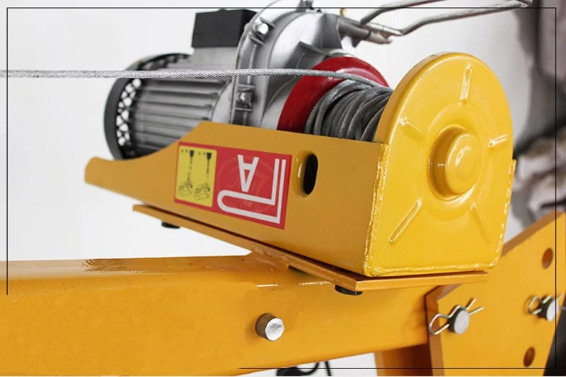 INTSUPERMAI Davit Crane 360 Swivel Electric Winch Truck-mounted Vehicle Crane Remote Control Hoist 1100BL 12V-24V