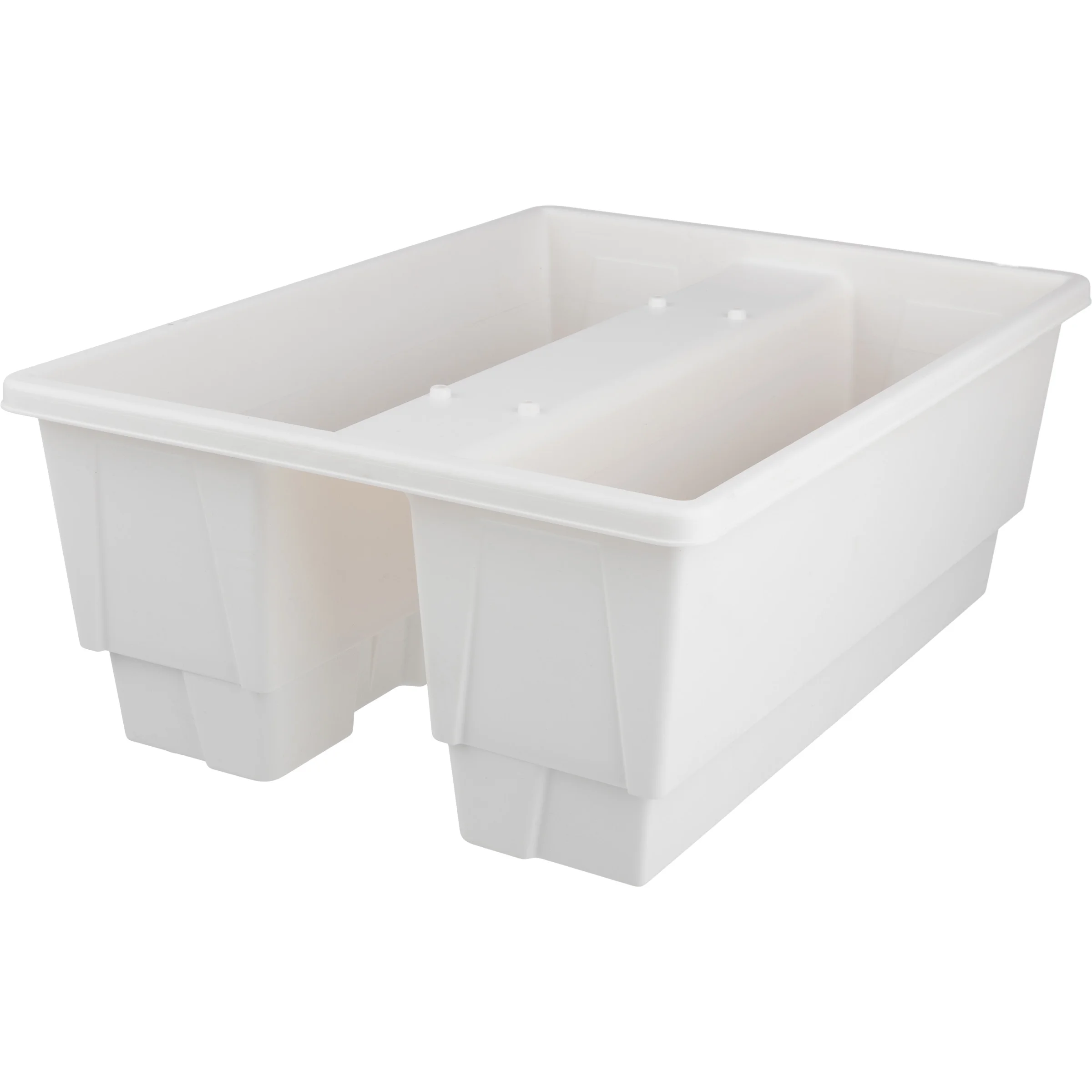 Pure Garden 20.75in Plastic Railing Planter - 6-Gal Outdoor Flower Box, White