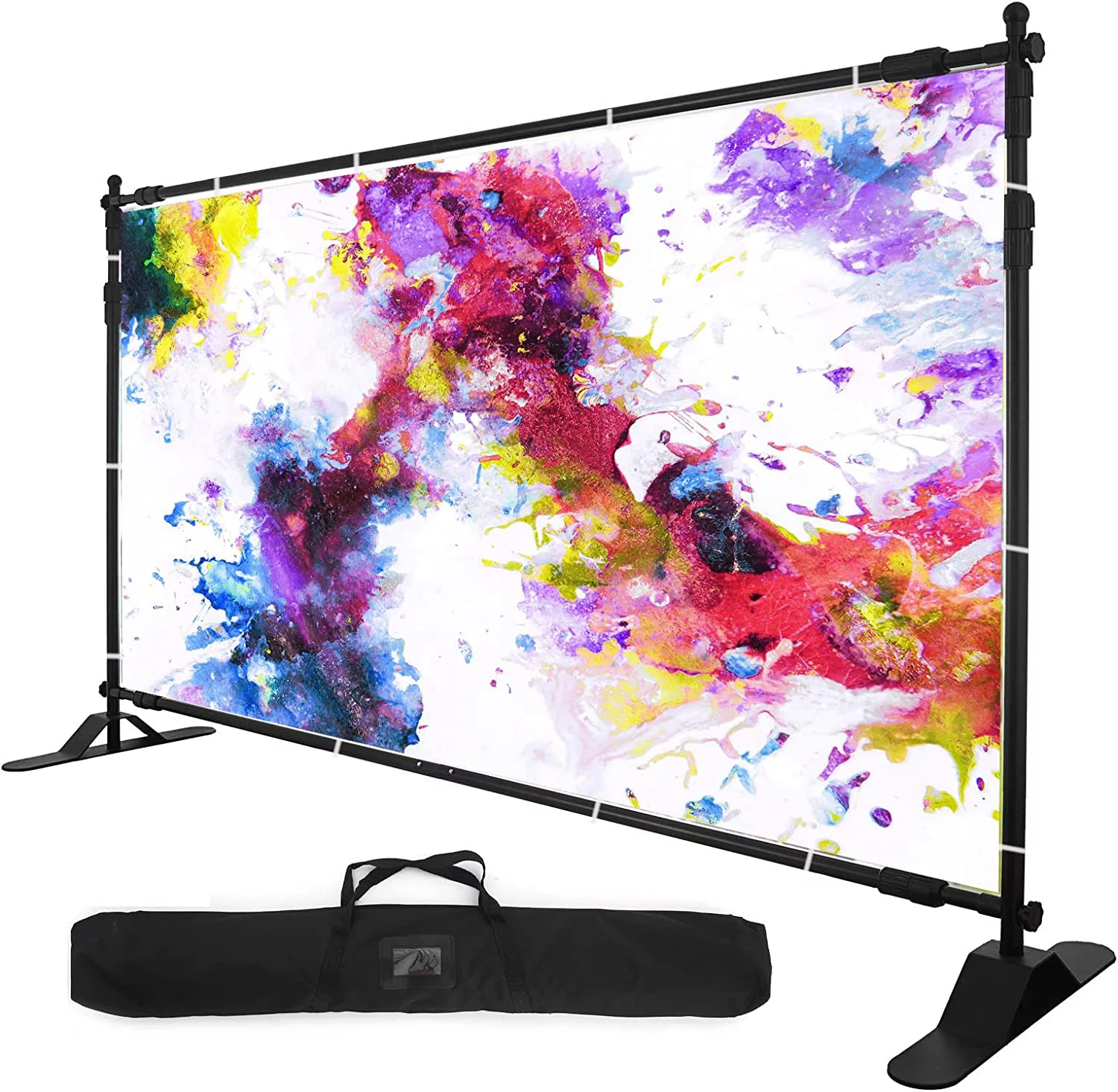 10X8 Ft Adjustable Backdrop Banner Stand,Large Display Step And Repeat Stand,Portable Backdrop Banner Stand For Parties Wedding Photoshoot Exhibition Background,With Carrying Bag